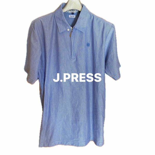 J.PRESS/ジェイプレス　ハーフジップ半袖ポロシャツ