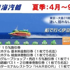 【最新＆夏季】 東海汽船 株主優待 株主サービス券 大島関連 ６枚セットの画像1
