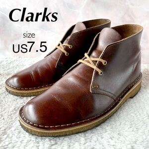 Clarks Clarks chukka boots dark brown US7.5 25.5. corresponding 