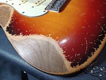 ◇ CustomElectronicsModify Heavy Relic Vintage3Tone Sunburst Stratocaster Fender Puer Vintage 59PickUps ◇_画像4