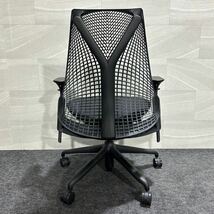 ハーマンミラー セイルチェア ブラック オフィスチェア ゲーミング d2079 hermanmiller 2022年製 在宅ワーク パソコンデスク 回転 肘掛け_画像5