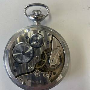 セイコー手巻き式 懐中時計 スモセコ（裏ブタ、ガラス蓋共にネジ式）稼働品の画像4