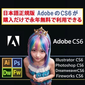 Adobe CS6が4種 Win版 (10/11対応) Illustrator CS6/Adobe Photoshop CS6/Dreamweaver CS6/Fireworks CS6【全シリアル番号完備】Type-Z