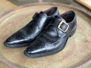 VERO CUOIO ブラック 革靴 レザーシューズ フルブローグ オールデン ウイングチップ YEBISU DAIKOKU made in Italy 冠婚葬祭　結婚式　新郎