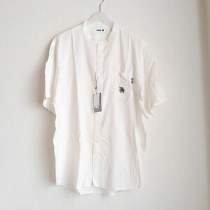 moz バンドカラーシャツ 半袖【新品未使用】3L メンズ スタンドカラー