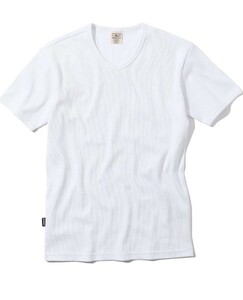 AVIREX アヴィレックス デイリー DAILY RIB Vネック 半袖 Tシャツ ホワイト 6143501 Mサイズ