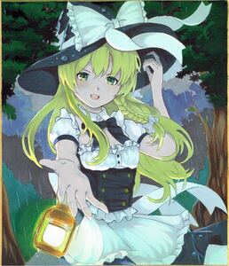 Touhou Project Hand -Drawn иллюстрация ☆ Marisa Kirisame ☆ Non -Standard -Size Цветная бумага