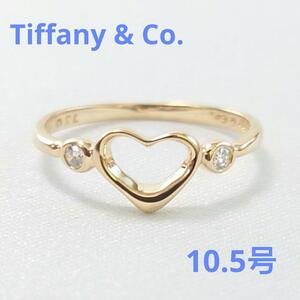 【新品仕上げ済】TIFFANYティファニー K18 オープンハートダイヤ リング