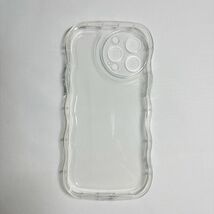 iPhone14promax ケース　うねうね　アクスタ　ウェーブ　クリア　透明　シンプル　韓国 なみなみ トレカ スマホケース_画像3