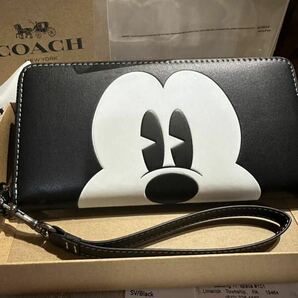 COACH コーチ 長財布 ラウンドファスナー ミッキー ディズニー ミッキーマウス 財布 の画像1