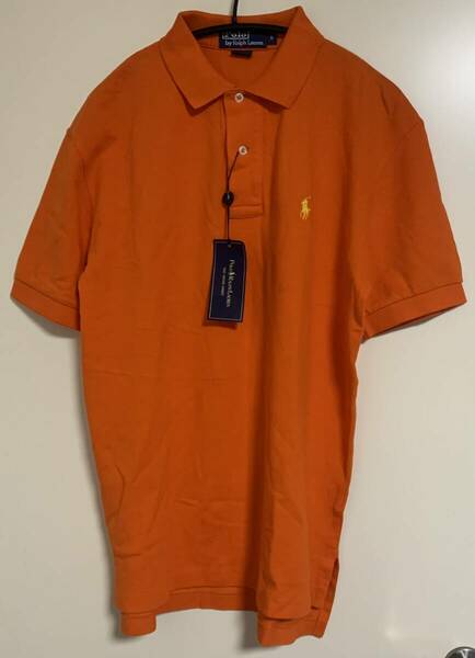 POLO RALPH LAUREN ラルフローレン ポロ　ポロシャツ（半袖）　S（L~XL位）　オレンジ　ゴルフ　新品タグ付き未使用品　送料無料　匿名発送