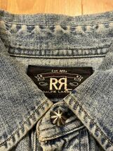 【S 数度着用の美中古】RRL Double RL Indigo Buffalo Western Shirts インディゴ バッファロー ウェスタン シャツデニム Ralph Lauren _画像4