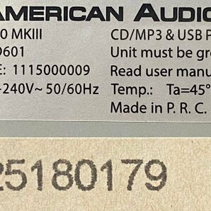 △680 現状品 オーディオ機器 CDプレーヤー AMERICAN AUDIO UCD-100MKIII アンリカン オーディオ 本体のみの画像7
