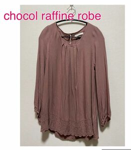 chocol raffine robe レーストップス　プルオーバー　レーヨン カットソー