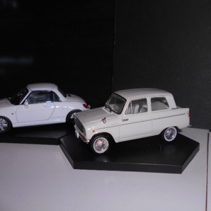 国産名車コレクション 1/43 ダイハツ コペン 三菱 ミニカ 2台セットの画像1