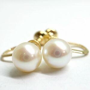 MIKIMOTO(ミキモト)《K14 アコヤ本真珠 イヤリング》A 約2.5g パール pearl earring pierce jewelry ジュエリー DF7/DI7