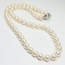 《アコヤ本真珠ネックレス》A 約7.0-7.5mm珠 33.3g 約43cm pearl necklace ジュエリー jewelry DC0/DC0_画像5