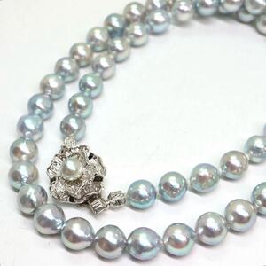 テリ良し!!《アコヤ本真珠ネックレス》A 約6.5-7.0mm珠 28.0g 約43cm pearl necklace ジュエリー jewelry CE0/CE0