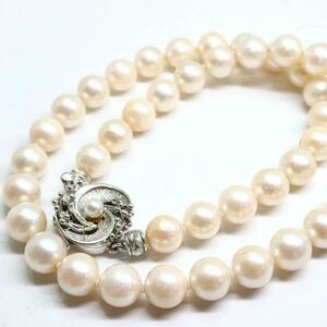 大珠!!《アコヤ本真珠ネックレス》M 約8.0-8.5mm珠 39.0g 約39cm pearl necklace ジュエリー jewelry DI0/EA5