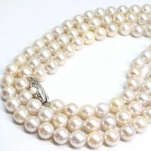 《アコヤ本真珠ロングネックレス》M 約7.0-7.5mm珠 75.1g 約100.5cm pearl necklace ジュエリー jewelry DD0/DH0_画像1