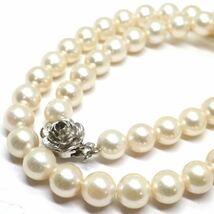 大珠!!《アコヤ本真珠ネックレス》A 約8.5-9.0mm珠 約44.7g 約40.5cm pearl necklace jewelry DH0/-_画像1