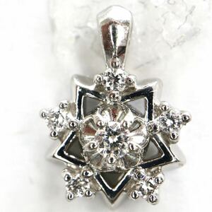 《Pt900 天然ダイヤモンドペンダントトップ》A 0.7g 0.04ct diamond pendant jewelry ジュエリー DD0/DD