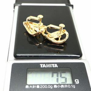 TASAKI(田崎真珠) 《K18 天然ダイヤモンドイヤリング》A 約7.5g 0.18ct diamond earring ジュエリー jewelry EG1/EG5の画像8