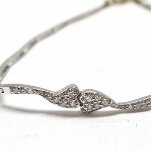 豪華!!《K18WG 天然ダイヤモンドブレスレット》A 約5.6g 約23cm diamond bracelet jewelry ジュエリー ED4/EDの画像5