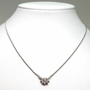 CrescentVert(クレサンベール) 《Pt900/Pt850 天然ダイヤモンドネックレス》A 約6.6g 約41cm 0.362ct 0.45ct necklace diamond EE5/EG0の画像3