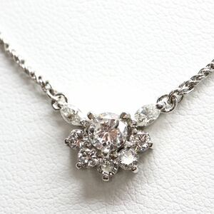 CrescentVert(クレサンベール) 《Pt900/Pt850 天然ダイヤモンドネックレス》A 約6.6g 約41cm 0.362ct 0.45ct necklace diamond EE5/EG0
