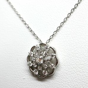 VENDOME AOYAMA(ヴァンドーム青山) 《Pt900/Pt850 天然ダイヤモンドネックレス》A 約3.7g 約45.5cm 0.23ct necklace jewelry EA2/EAの画像2