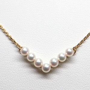 TASAKI(田崎真珠)良質!!《K18 アコヤ本真珠ベビーパールネックレス》A 約3.5mm珠 3.7g 約40.5cm pearl necklace jewelry EB7/EC0の画像1