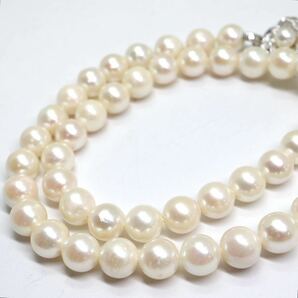 大珠!!《アコヤ本真珠ネックレス》A 約8.0-8.5mm珠 約41.5g 約42cm pearl necklace jewelry DE0/DE0の画像4