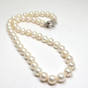 大珠!!《アコヤ本真珠ネックレス》A 約8.5-9.0mm珠 約46.5g 約45.5cm pearl necklace jewelry DB0/DE0の画像5
