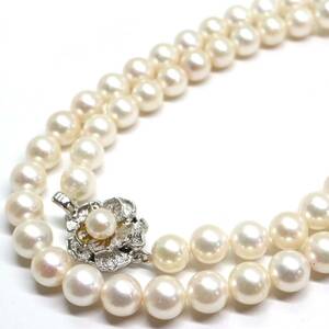 《アコヤ本真珠ネックレス》A ◎6.5-7.0mm珠 29.1g 約42.5cm pearl necklace ジュエリー jewelry DH0/DH0