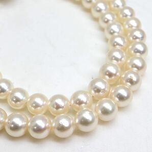 TASAKI(田崎真珠)良質!!箱付き!!《アコヤ本真珠ネックレス》A ◎約6.5-7.0mm珠 27.7g 43cm pearl necklace ジュエリー jewelry EH0/EH0の画像4