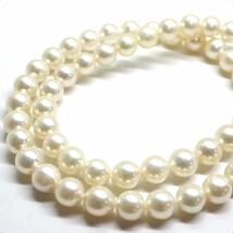 TASAKI(田崎真珠)良質!!《アコヤ本真珠ネックレス》A 約7.0-7.5mm珠 33.8g 約42.5cm pearl necklace ジュエリー jewelry EB5/EE5_画像4
