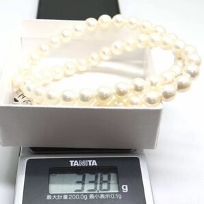 TASAKI(田崎真珠)良質!!《アコヤ本真珠ネックレス》A 約7.0-7.5mm珠 33.8g 約42.5cm pearl necklace ジュエリー jewelry EB5/EE5の画像8