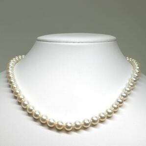 TASAKI(田崎真珠)良質!!《アコヤ本真珠ネックレス》A 約7.0-7.5mm珠 33.8g 約42.5cm pearl necklace ジュエリー jewelry EB5/EE5の画像2