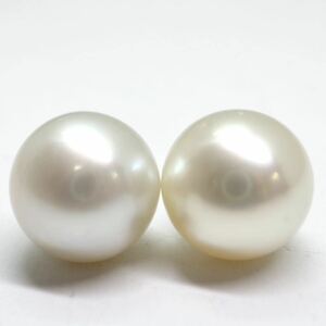 大珠!!《Pt900 南洋白蝶真珠ピアス》A 約4.3g 約11.7/11.4mm珠 パール pearl ジュエリー pierce earring jewelry DB5/D