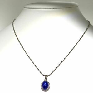 CrescentVert(クレサンベール) 《Pt950/Pt850 天然ダイヤモンド/スターサファイアネックレス》A 10.9g 44.5cm diamond jewelry ED8/EE0の画像3