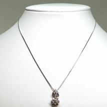 《Pt900/Pt850 天然ダイヤモンドネックレス》A 約5.1g 約39cm 0.50ct necklace diamond jewelry ジュエリー EB6/EB6_画像2