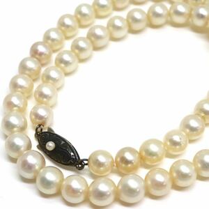《アコヤ本真珠ネックレス》A 約6.0-6.5mm珠 21.7g 約36.5cm pearl necklace ジュエリー jewelry DC0/DC0