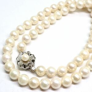 《アコヤ本真珠ネックレス》A 約7.0-7.5mm珠 32.5g 約41cm pearl necklace ジュエリー jewelry DB0/DE0