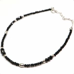 《K18WG 天然ブラックダイヤモンドブレスレット》A 約2.0g 約21.5cm bracelet black diamond ジュエリー jewelry EA0/EA0