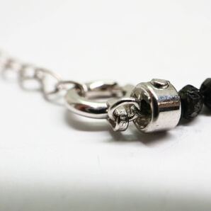 《K18WG 天然ブラックダイヤモンドブレスレット》A 約2.0g 約21.5cm bracelet black diamond ジュエリー jewelry EA0/EA0の画像5