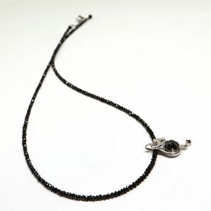 12.00ct!!《K18WG 天然ブラックダイヤモンドネックレス》A 約5.1g 約44cm 0.88ct 0.07ct necklace black diamond jewelry EC5/EC5の画像6