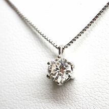 《K18/K18WG 天然ダイヤモンドネックレス》A 約2.9g 約44.5cm 0.51ct necklace diamond jewelry ジュエリー EF1/FA2_画像2