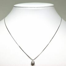 《K18/K18WG 天然ダイヤモンドネックレス》A 約2.9g 約44.5cm 0.51ct necklace diamond jewelry ジュエリー EF1/FA2_画像3