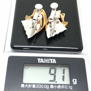 Jeunet(ジュネ）豪華!!《K18/K18WG(750)/K14(585)天然ダイヤモンドイヤリング》A ●約9.1g diamond ジュエリー jewelry earring EF2の画像10